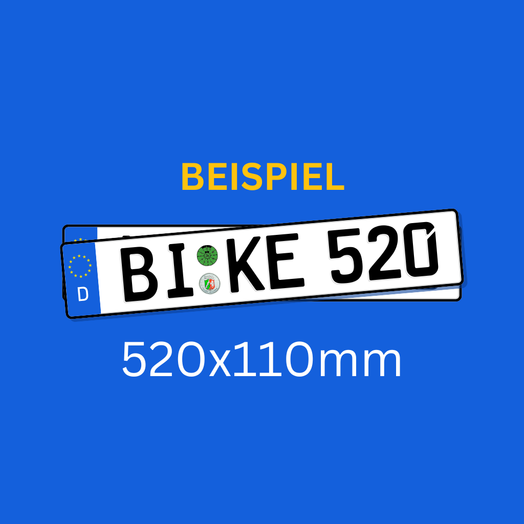 Kennzeichen für Fahrradträger bestellen ab 7,99€