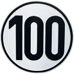 Klebeschild 100km/h