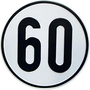 Klebeschild 60km/h