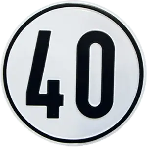Klebeschild 40km/h